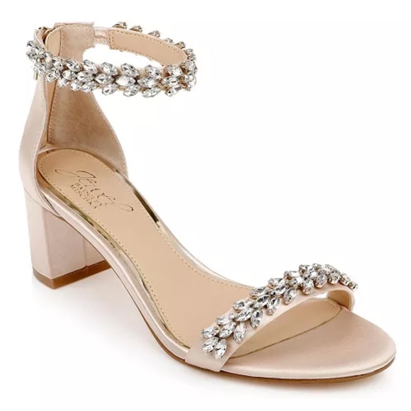 Jewel Badgley Mischka Shoes - Jewel Badgley Mischka Bronwen Block Heel Evening Sandals